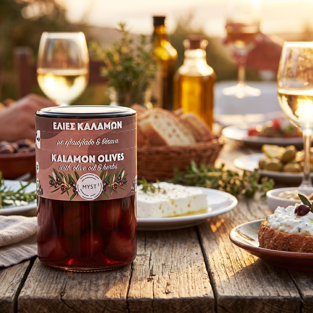Ελιές Καλαμών Ολόκληρες με Ελαιόλαδο & Βότανα - Image 4